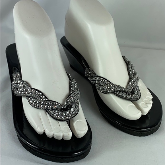 Mix & Co. Rhinestone Sandals - Picture 3 of 7